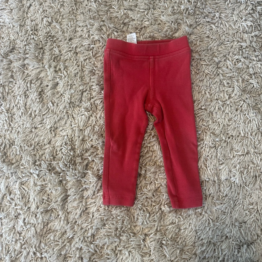 Cozy Red Kids Leggings
